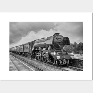 The Flying Scotsman - Black and White Posters and Art